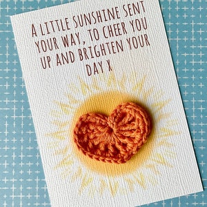 Invio regalo Sunshine Pocket Hug, pensando a te, regalo premuroso, amico speciale, regalo nella cassetta della posta, qui per te, di supporto, incoraggiante