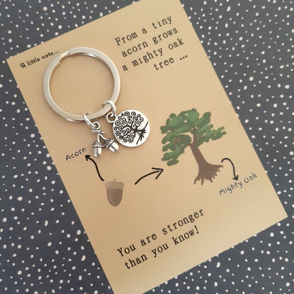 You Are Strong Gift | Acorn and Oak Gift | You Got This | Thoughtful Gift | You're a Fighter | Strength | Overcomer | Courage | Bravery