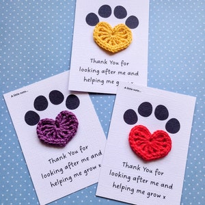Thank You From The Dog - zakknuffel cadeau en kaart, attent cadeau, nieuwe puppy bedankt, oppassen op de hond, hondenopvang, hondenuitlaatservice