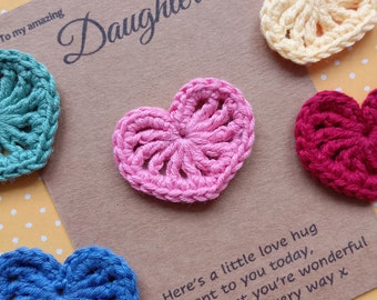 Daughter Pocket Hug Gift, Parent to Child Gift, Daughter Crochet Present, Best Daughter, Lovely Daughter, Gift From Parent