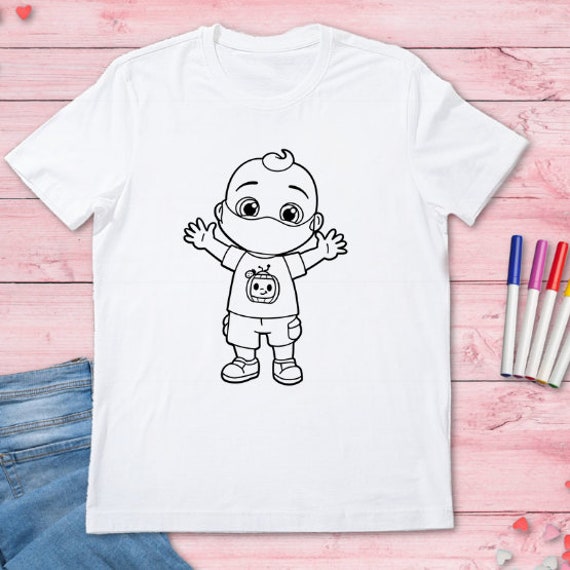 Kids Cocomelon Coloring Shirts Coloring Pages Gift For Kids Etsy