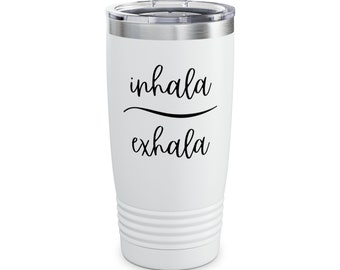 Inhala Exhala Travel Mug | Stainless Steel Yoga Tumbler