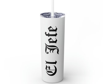 El Jefe Tumbler | Stainless Steel Boss Travel Mug, Gift for Dad