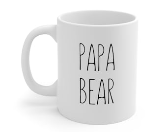 Papa Bear Mug, Father's Day Gift, New Dad Coffee Mug