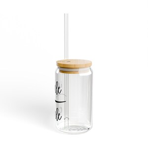 Inhale Exhale Glass Tumbler | Yoga Meditation Mug image 4