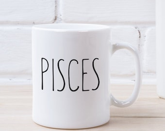 Pisces Mug | Horoscope Mug | Zodiac Mug | What's Your Sign | Birthday Mug | Fish Mug | Astrological Sign | Astrology Mug | Pisces Gift