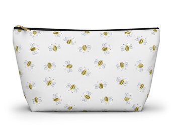 Bee Cosmetic Bag, Queen Bee Makeup Pouch, Beekeeper Travel Case