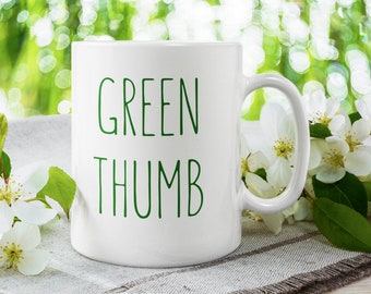 Green Thumb Mug | Plant Lover Mug | Botanical Mug | Gardener Gift | Crazy Plant Lady | Gardener Mug | Plant Lady | Gardening Mug | Plant Mom