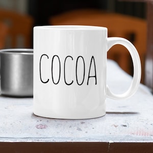 Cocoa | Cocoa Mug | Hot Cocoa Mug | Hot Chocolate Mug | Chocolate Lover Mug | Gift Mug | Cute Coffee Mug | Gift for Her | Cocoa Mug Gift