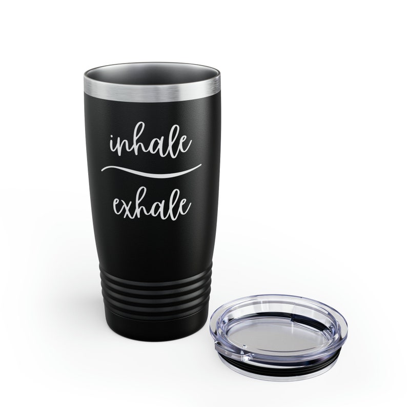 Inhale Exhale Travel Tumbler | Yoga Meditation Mug image 5