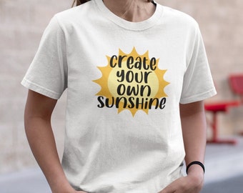 créer votre propre t-shirt soleil | T-shirt graphique positif