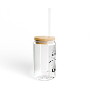 Inhale Exhale Glass Tumbler | Yoga Meditation Mug image 2