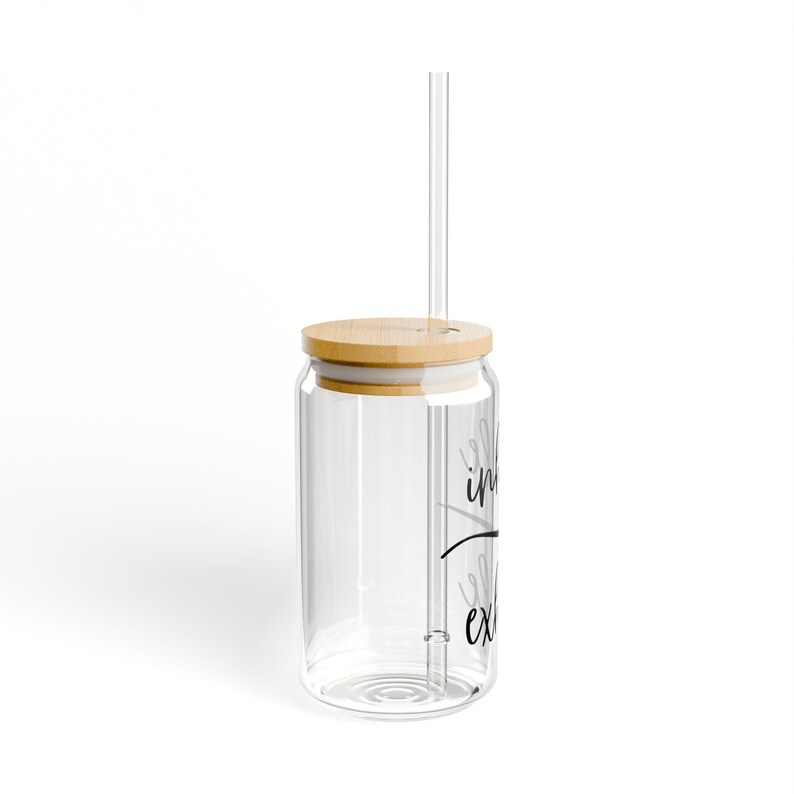 Inhale Exhale Glass Tumbler | Yoga Meditation Mug image 2