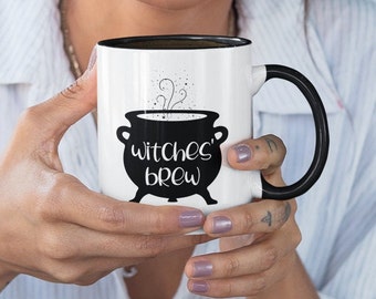 Witches' Brew Cauldron Mug | Halloween Witchy Coffee Mug