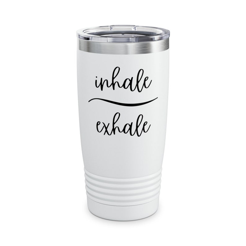 Inhale Exhale Travel Tumbler | Yoga Meditation Mug image 7