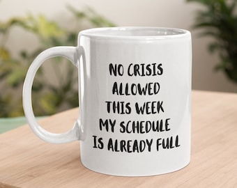 Funny Mom Mug, Busy Mom Life Humor Coffee Cup (11oz or 15oz)