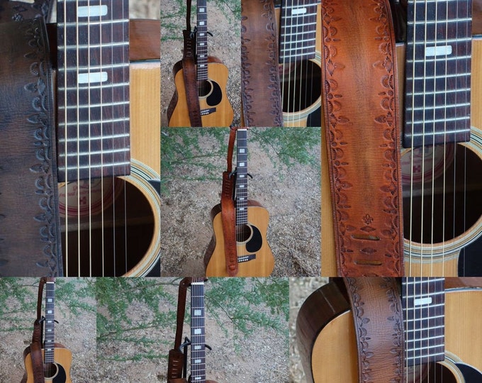 CUSTOM Handmade Leather Guitar Strap