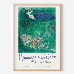 Marc Chagall Exhibition Poster, Grand Palais Exhibition Print, Chagall Paris Exhibition Art, Aesthetic Home Decor, High Quality Printable