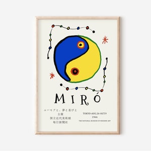 Joan Miro Art Exhibition Print, Japanese Exhibition Print, Miro Vintage Poster, Miro Vintage Art Print, Japan Tokyo Printables, High Quality