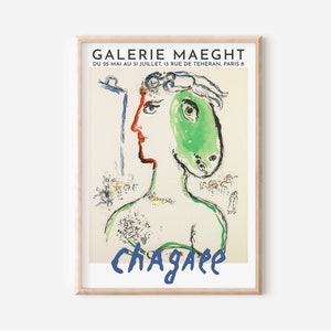 Marc Chagall Exhibition Poster, Vintage Chagall Print, Marc Chagall printable, Abstract art Print, Retro Wall Art, High Quality Printable