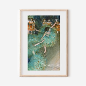 Edgar Degas Vintage Art Print, The Green Dancer Poster, DEGAS Printable Art, Danseuse Verte Fine Art Print, Vintage Exhibition Poster