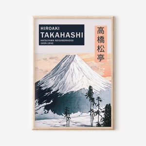 Mount Fuji from Takahashi Hiroaki Printable, Japan Wall Art, Ukiyo-e Poster, Vintage Japanese Wall Print, Fuji Wall Art Decor High Quality
