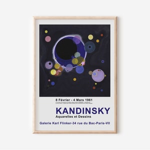 Kandinsky print, Kandinsky art poster, Kandinsky Vintage Art Exhibition Remastered Poster