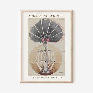 Hilma af Klint Poster, Baum des Wissens No. 3, Druckbares Poster, Hilma af Klint Kunst, Ausstellung Musuem Prints, Schwedische Abstrakte Kunst Poster
