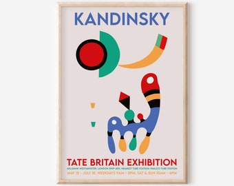 Wassily Kandinsky Art Exhibition Print, Kandinsky Print, Abstract Kandinsky Poster, Abstract Art, High Quality Printable Poster, Digital Art