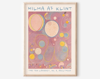 Hilma af Klint Vintage Exhibition Art Poster, Hilma Af Klint Printable, Modern Abstract Poster, Swedish HIGH QUALITY
