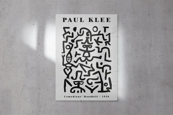 Paul Klee 'comedians' Handbill' Exhibition Art Print (digital