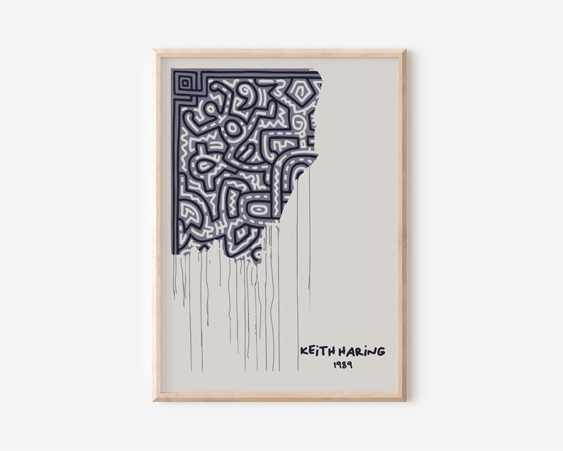 Keith Haring Art Exhibition Poster Keith Haring Unfinished Etsy