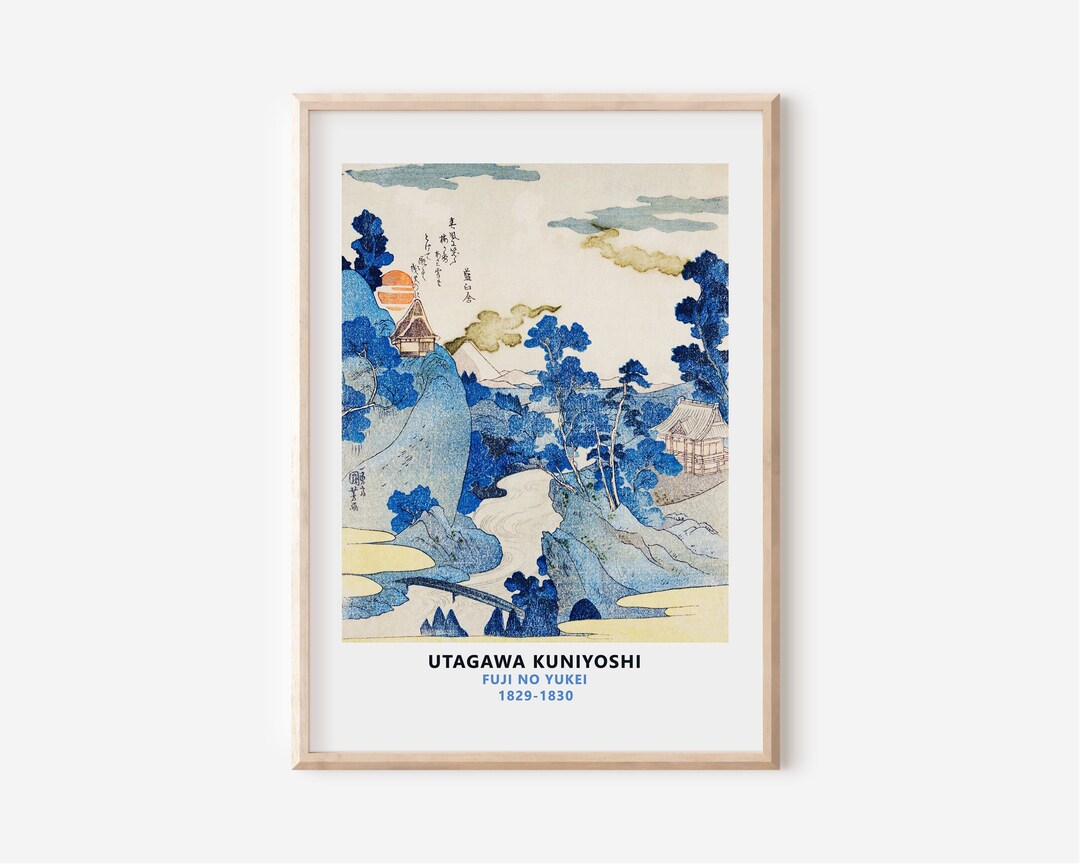 Utagawa Kuniyoshi Fuji Art Print: Vintage Japanese Poster (digital ...