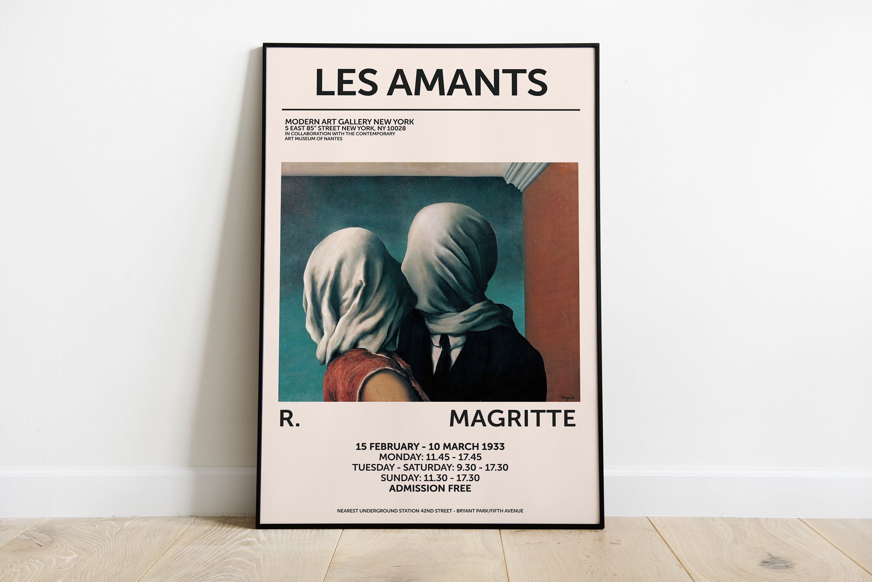 ルネ・マグリット　恋人たち René Magritte ポスター Amazon.co.jp: Rene Magritte ルネ・マグリット 《恋人たち