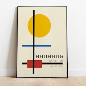 Bauhaus Exhibition Poster Geometric Art De Stijl Art Vintage Poster High Quality Printable Art