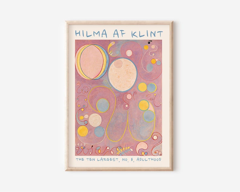 Hilma af Klint Vintage Exhibition Art Poster, Hilma Af Klint Printable, Modern Abstract Poster, Swedish HIGH QUALITY image 1