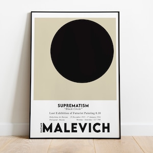 Kazimir Malevich Exhibition Poster, Malevich Suprematism , Black Circle Print, Printable Kazimir Malevich, High Quality Digital Download
