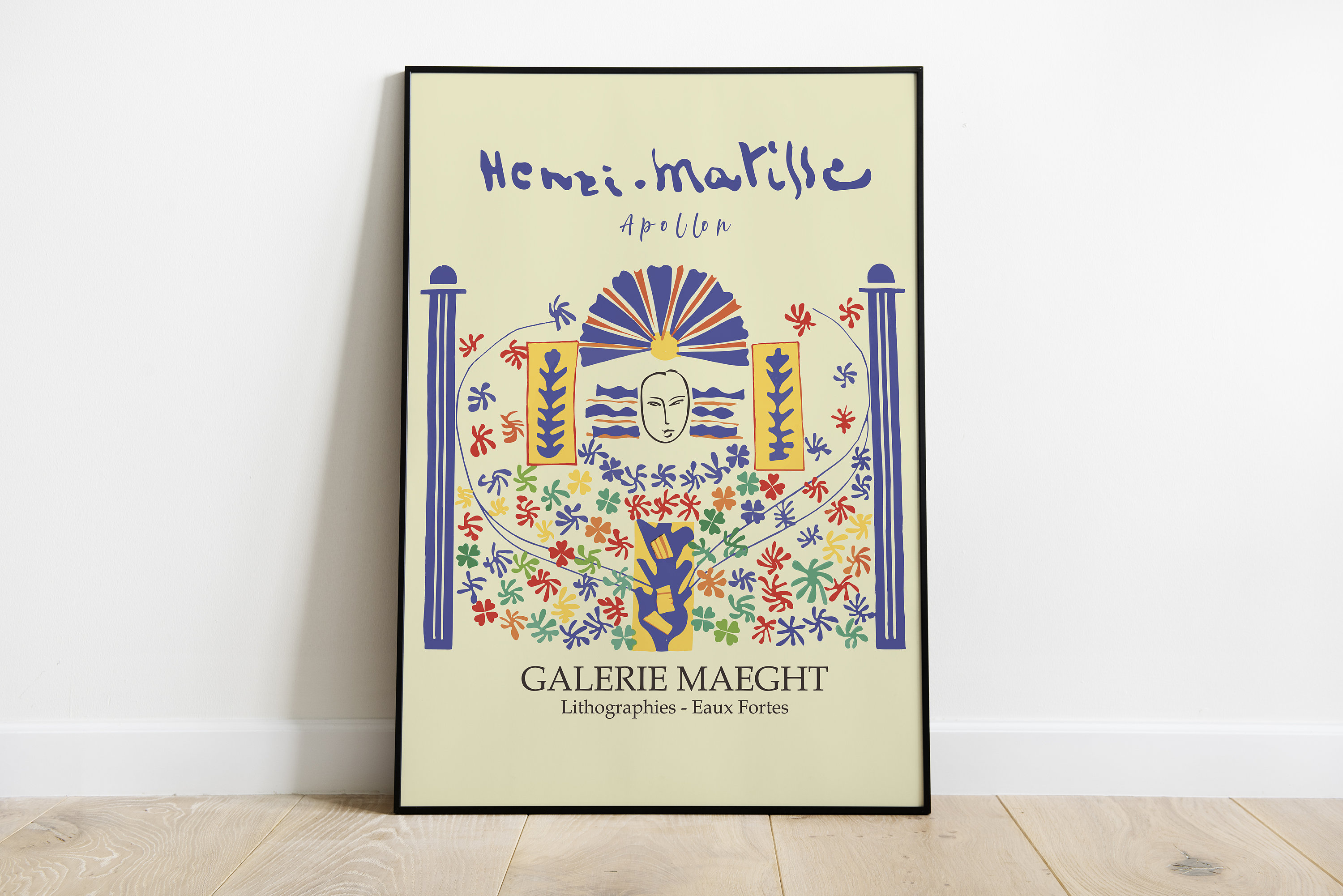 Henri Matisse Apollon Exhibition Poster: Vintage Wall Art (digital
