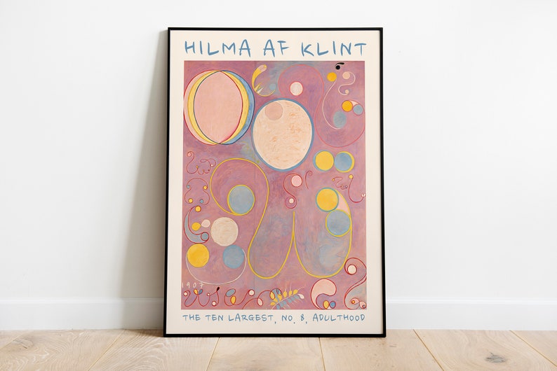 Hilma af Klint Vintage Exhibition Art Poster, Hilma Af Klint Printable, Modern Abstract Poster, Swedish HIGH QUALITY image 4