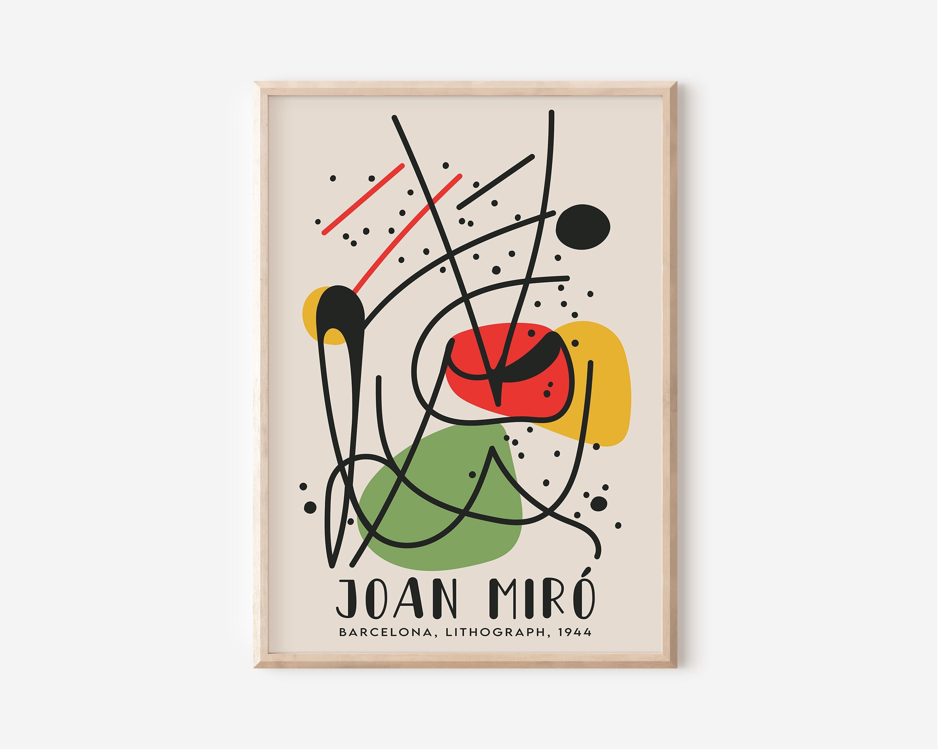 French poster for exhibition Joan Miró engravings Paris 1958 (Repro) French poster for exhibition Joan Miró engravings Paris 1958 (Repro)