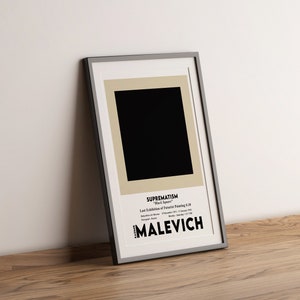 Kazimir Malevich Exhibition Poster, Malevich Suprematism , Black Square Print, Printable Kazimir Malevich, High Quality Digital Download image 2