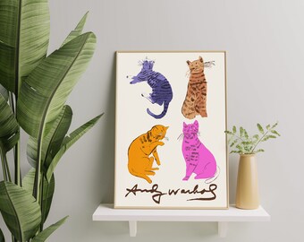 アンディウォーホールライセンスプリント猫 アンディウォーホールライセンスプリント猫 アンディ・ウォーホルが