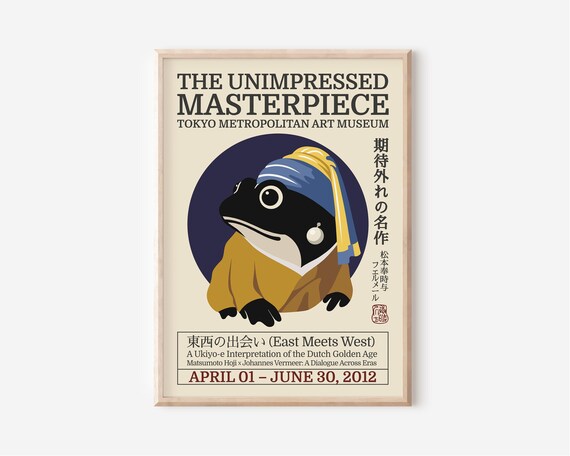 Frog With a Pearl Earring Poster: Matsumoto Hoji X Johannes