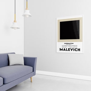 Kazimir Malevich Exhibition Poster, Malevich Suprematism , Black Square Print, Printable Kazimir Malevich, High Quality Digital Download image 3