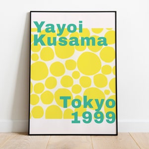 Yayoi Kusama Art Exhibition Poster Vintage Printable High Quality Abstract Art Japanese