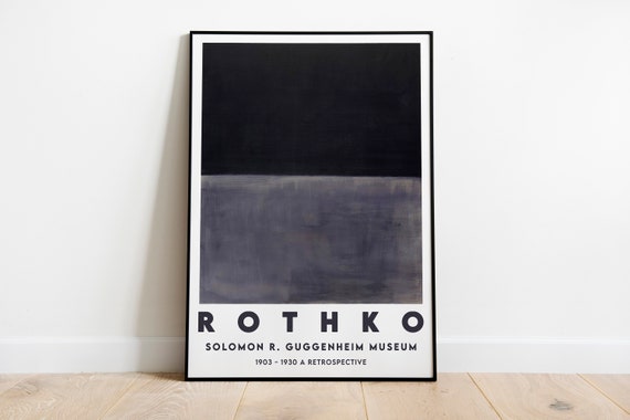 マーク・ロスコ展ポスター ブラック・オン・グレー 絵画 アート