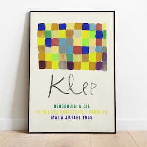 Cartel de Paul Klee, Vintage Paul Klee Art Print, Cartel de la Exposición Paul Klee, Klee Wall Art, Minimalista Moderno