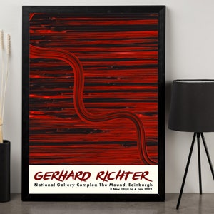 Gerhard Richter Vintage Art Exhibition Print, Abstract Art Poster, Modern German Art, High Quality Printable Poster