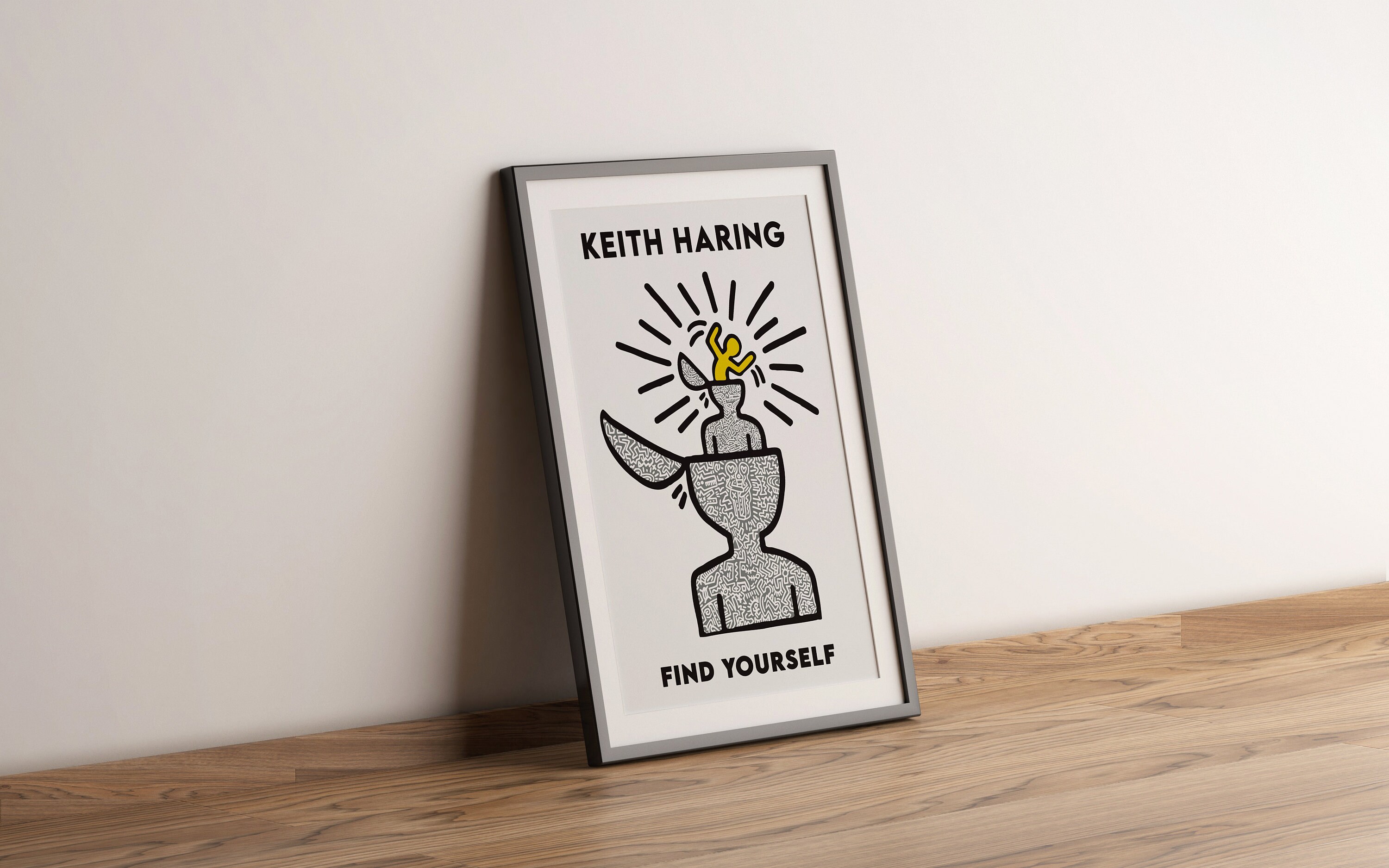 Keith Haring Art Print, Keith Haring Find Yourself Poster sold by