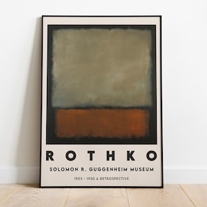 Póster de exposición vintage de Mark Rothko, impresión de Mark Rothko, arte moderno, póster de Mark Rothko de alta calidad para imprimir